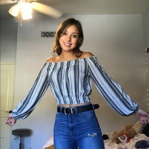 black and white long sleeve